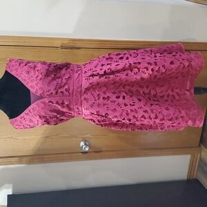 Chi chi London curve burgandy Emma dress nwt